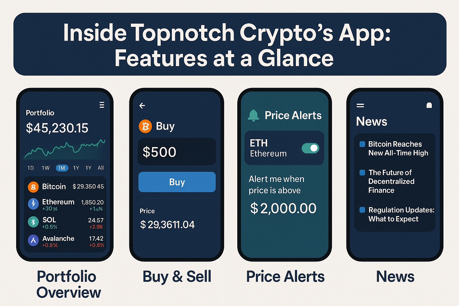 Inside Topnotch Crypto’s App Features at a Glance