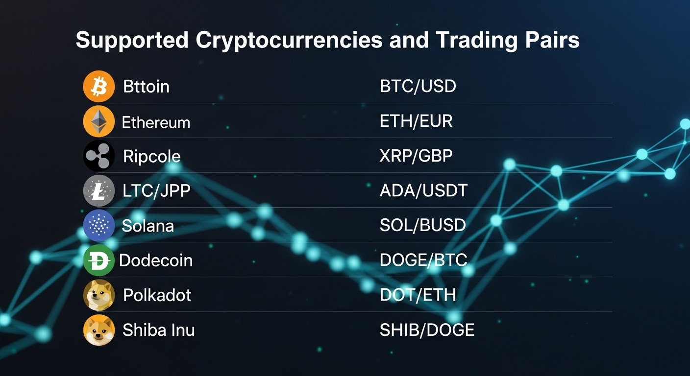 Supported Cryptocurrencies and Trading Pairs