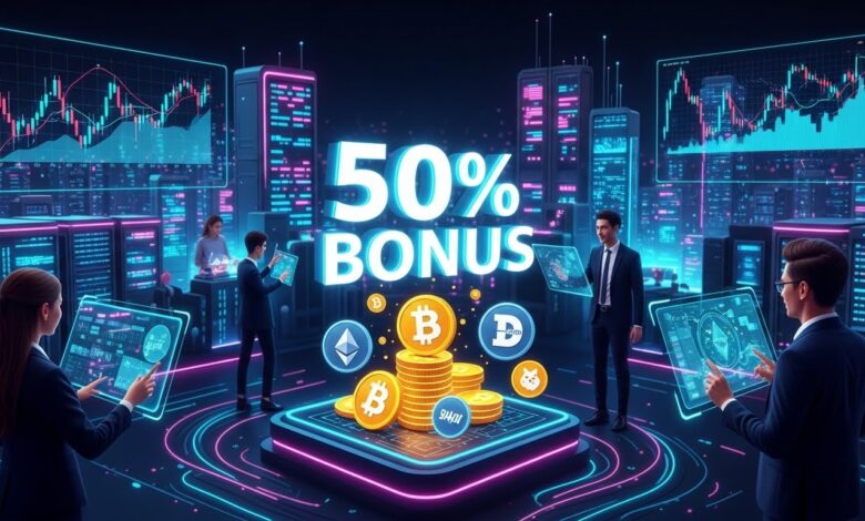 Crypto Market with 50% Bonus